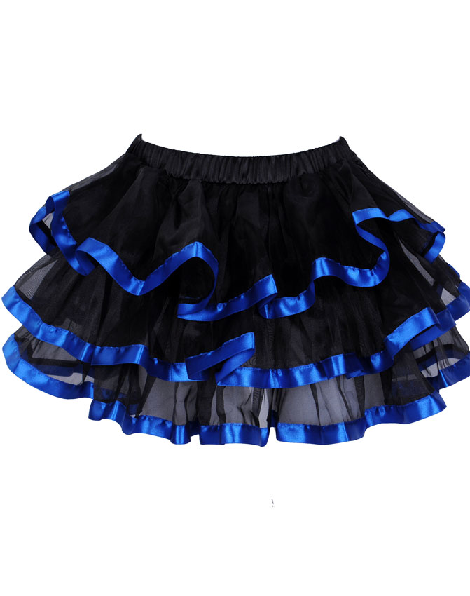 Tiered Chiffon Pettiskirt Blue