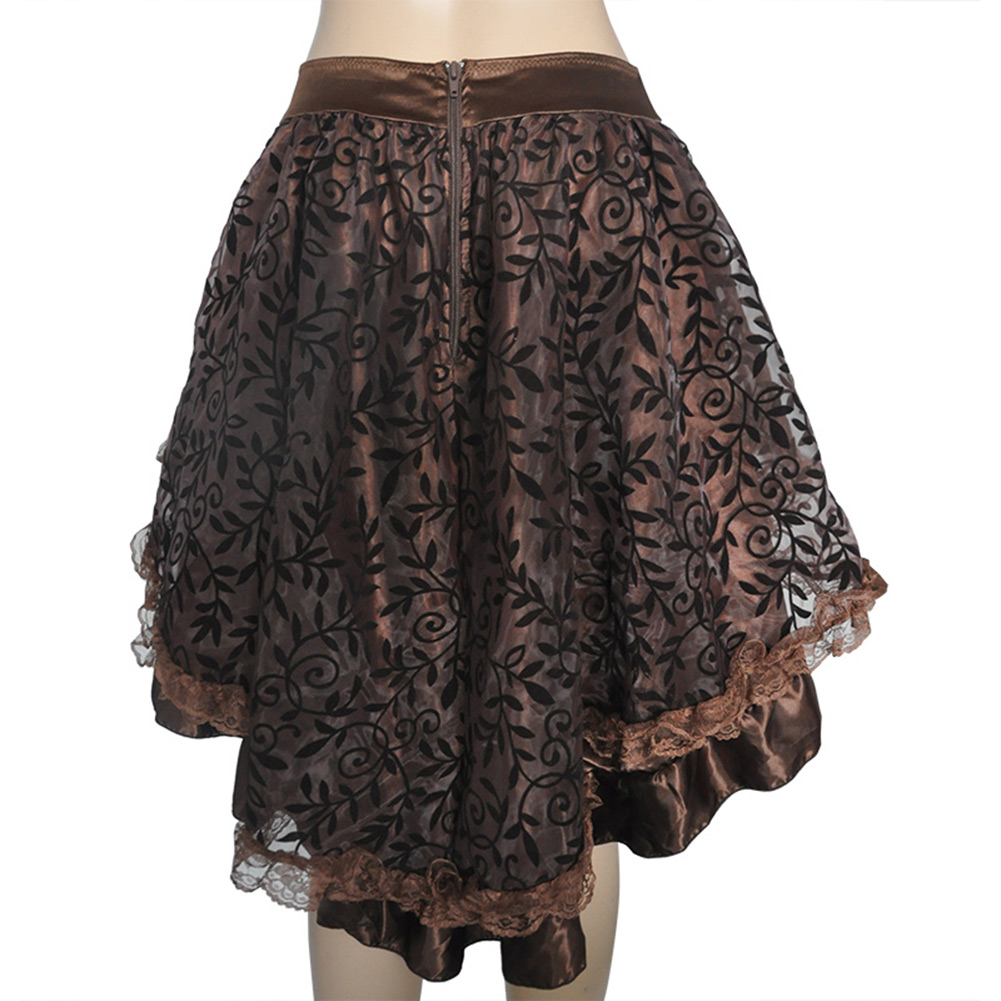 Luxury Steampunk Skirt Brown