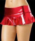 Vinyl Mini Skirt Red