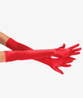 Satin Long Glove Red