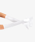 Satin Long Glove White
