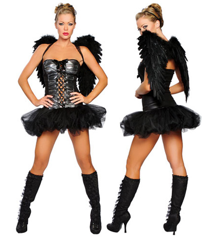 Naughty Dark Angel with Wings