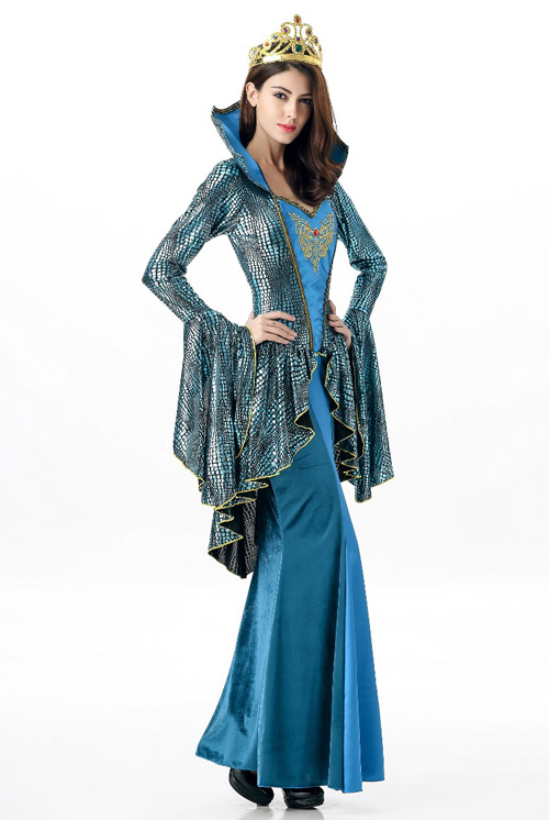 Turquoise Medieval Queen Costume