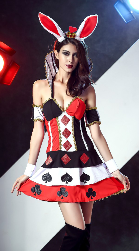 Poker Face Bunny Costume