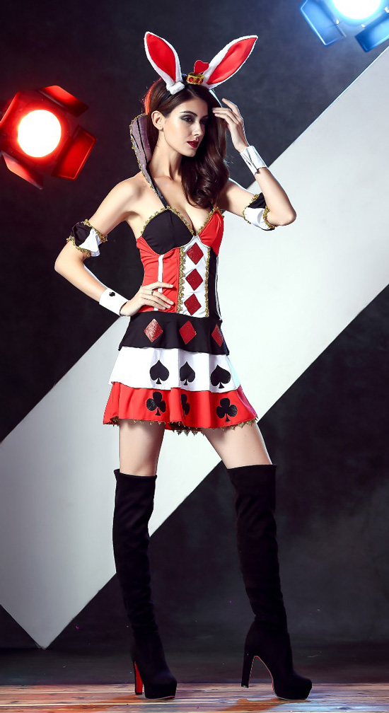 Poker Face Bunny Costume