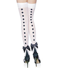 Dots Row Back Bowknot Thigh Highs
