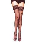 Polka Dot Stocking With Lace Top