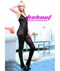 Rose Lace Bodystocking with Ribbon Straps