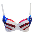 Stars And Stripes Sequin Bra