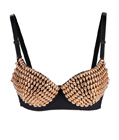 Golden Skull Studded Bra