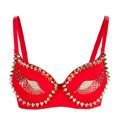 Angel Wings Studded Bra Red