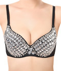 Rhinestone Bra Silver