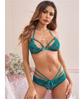 Teasing Touch Bra Set Green