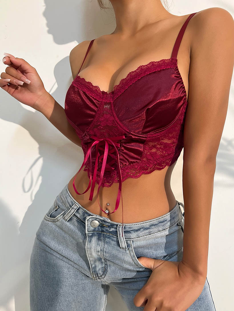 Burgundy Crop Top