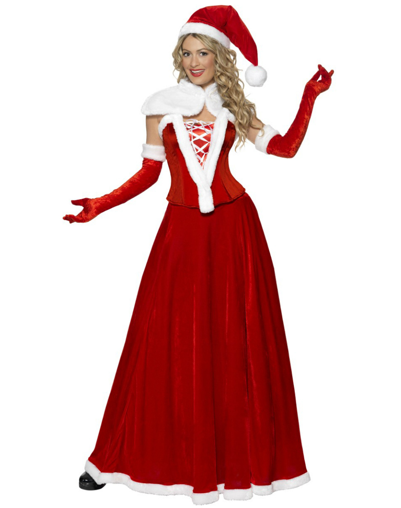Luxury Miss Santa Long Costume