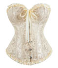 Gothic Brocade Corset Apricot