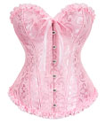 Gothic Brocade Corset Pink