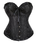 Gothic Brocade Corset Black