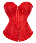 Gothic Brocade Corset Red