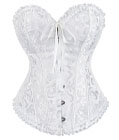 Gothic Brocade Corset White