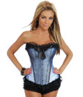 Light Blue Lace Up Corset