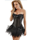 Corset with Mini Skirt Black