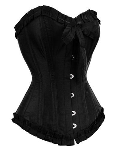 Taffeta Overbust Corset Black