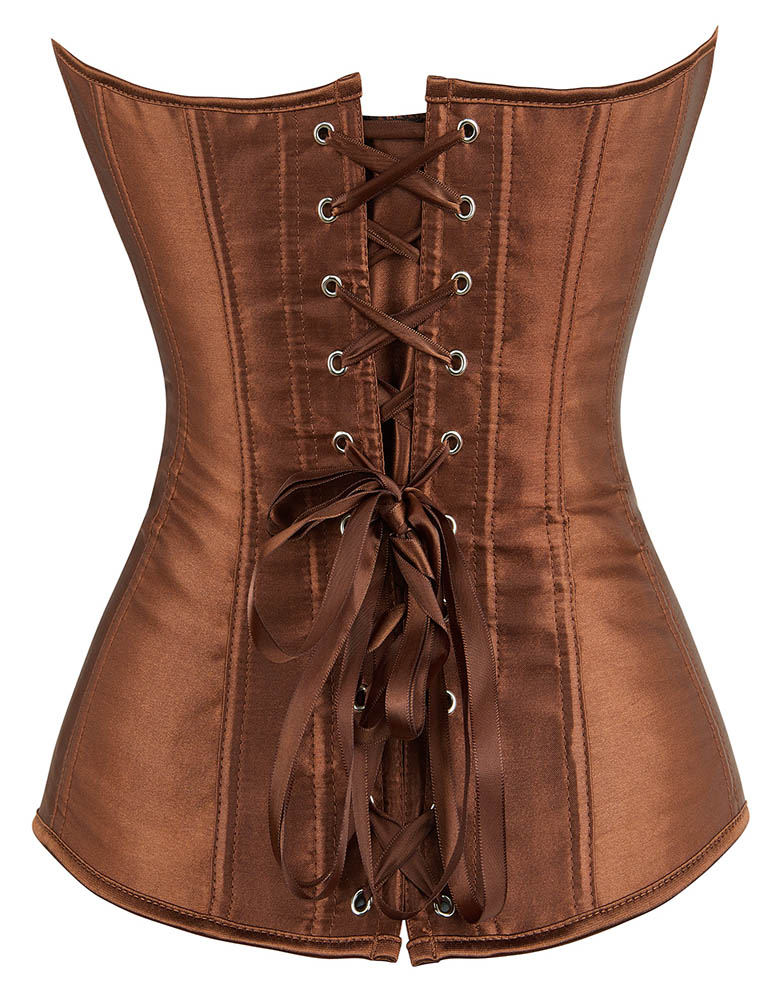 Satin Corset Brown