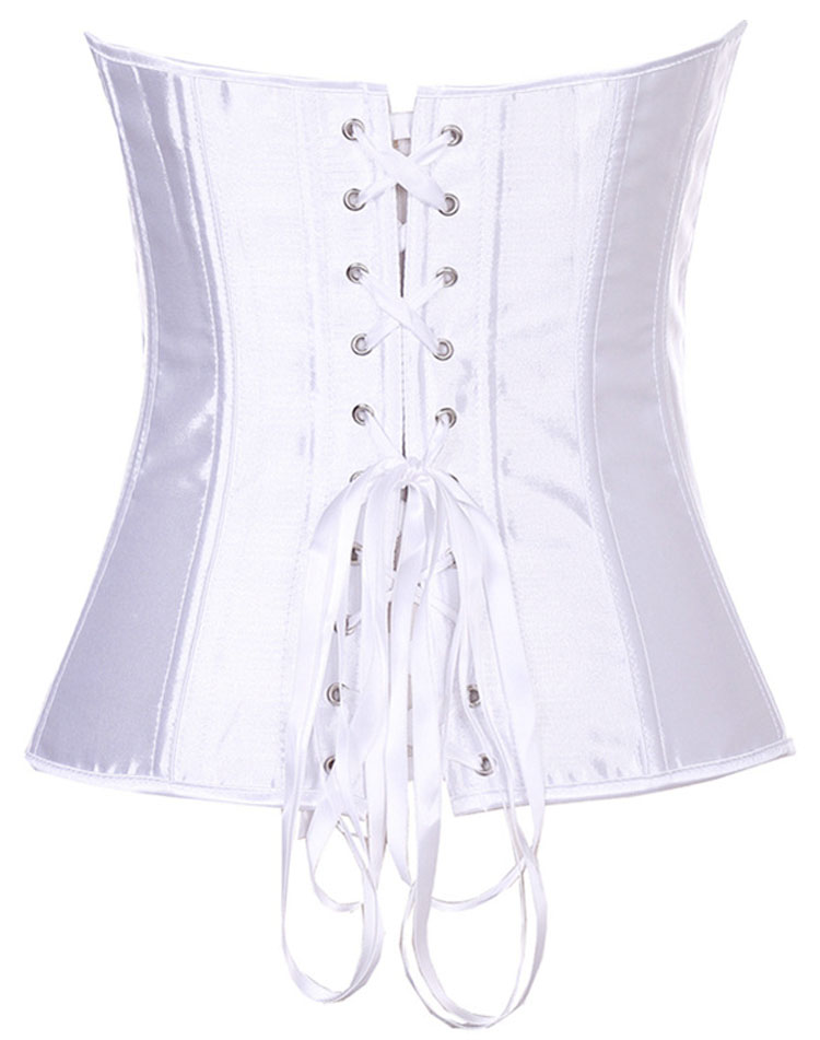 Satin Corset White