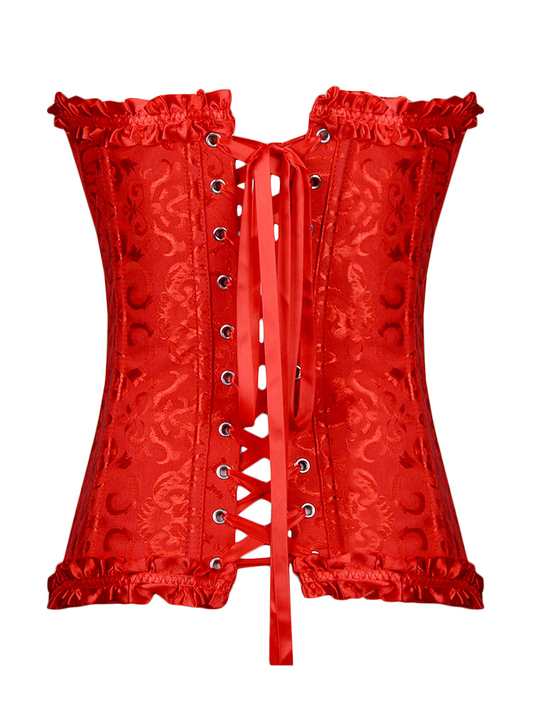 Strapless brocade corset