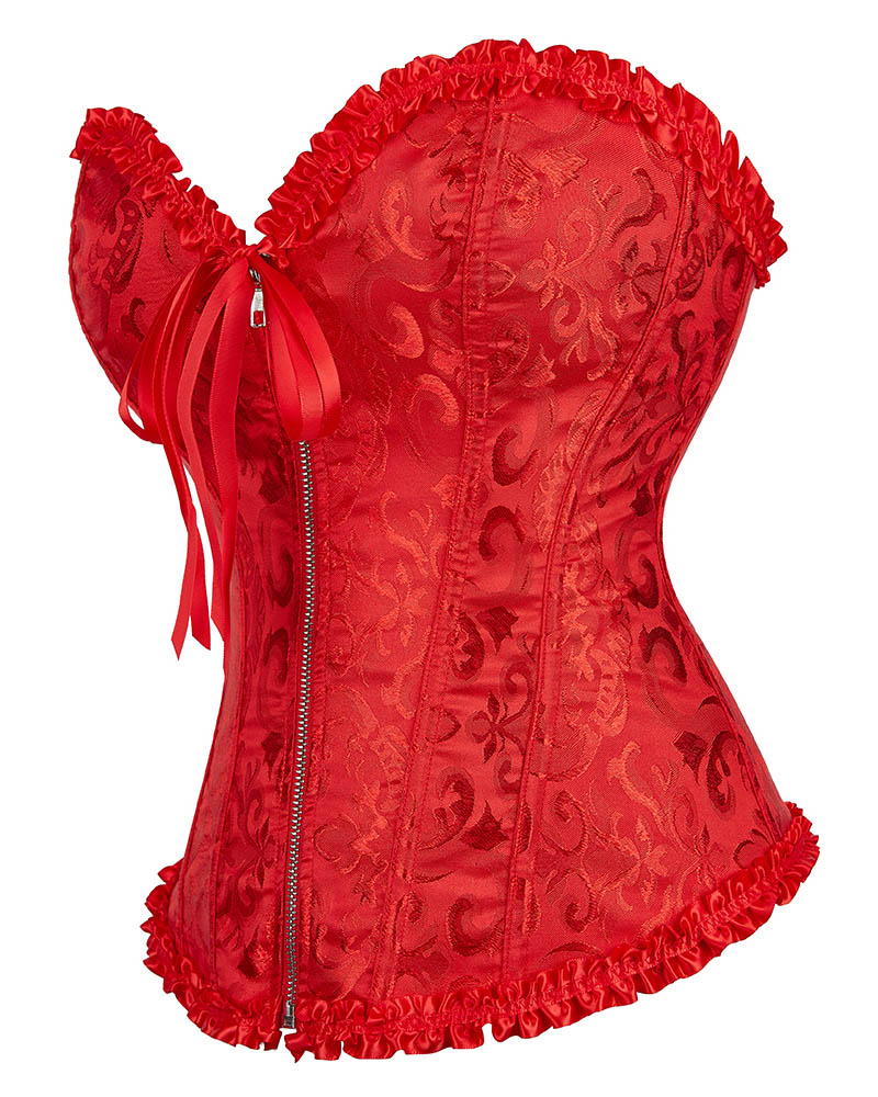 Strapless brocade corset