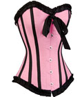 Pink Corset With Black Trim