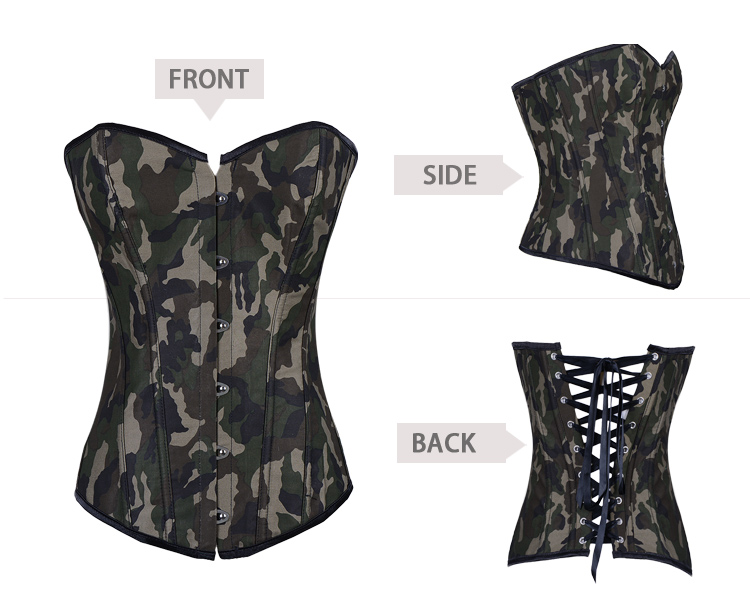 Camo Burlesque Corset