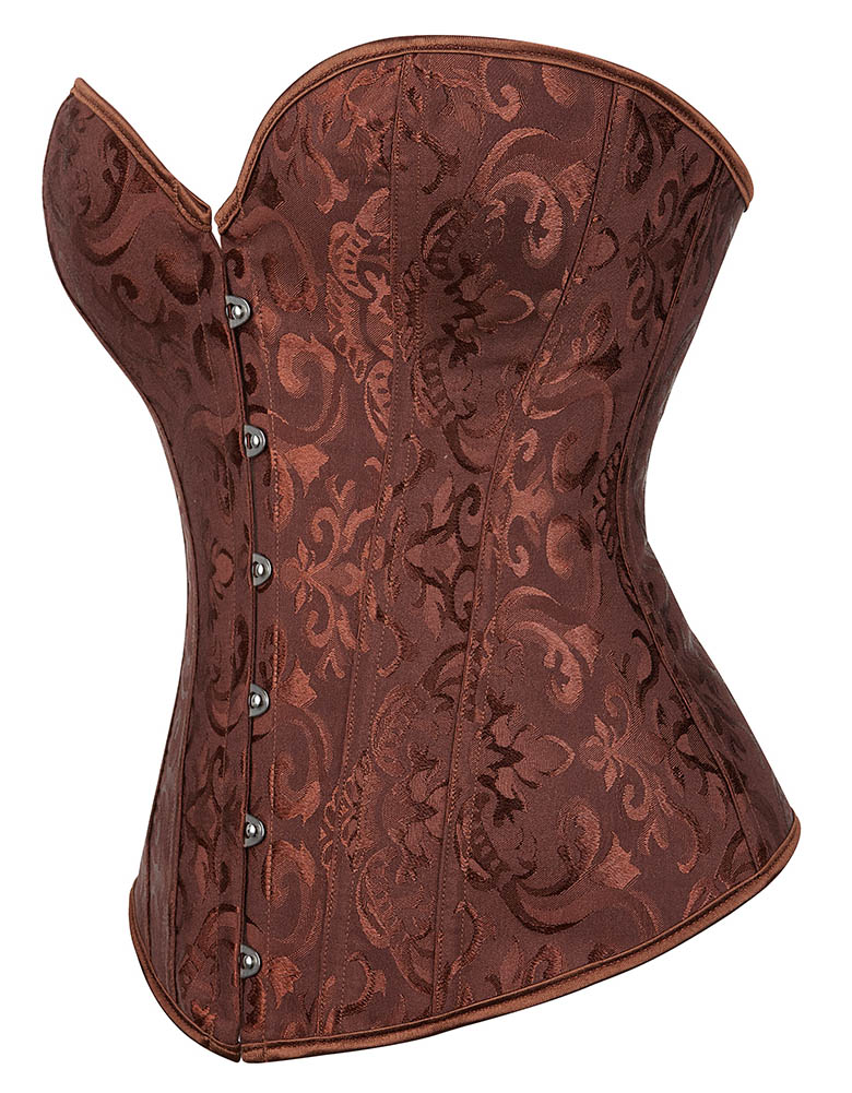 Floral Tapestry Corset Brown