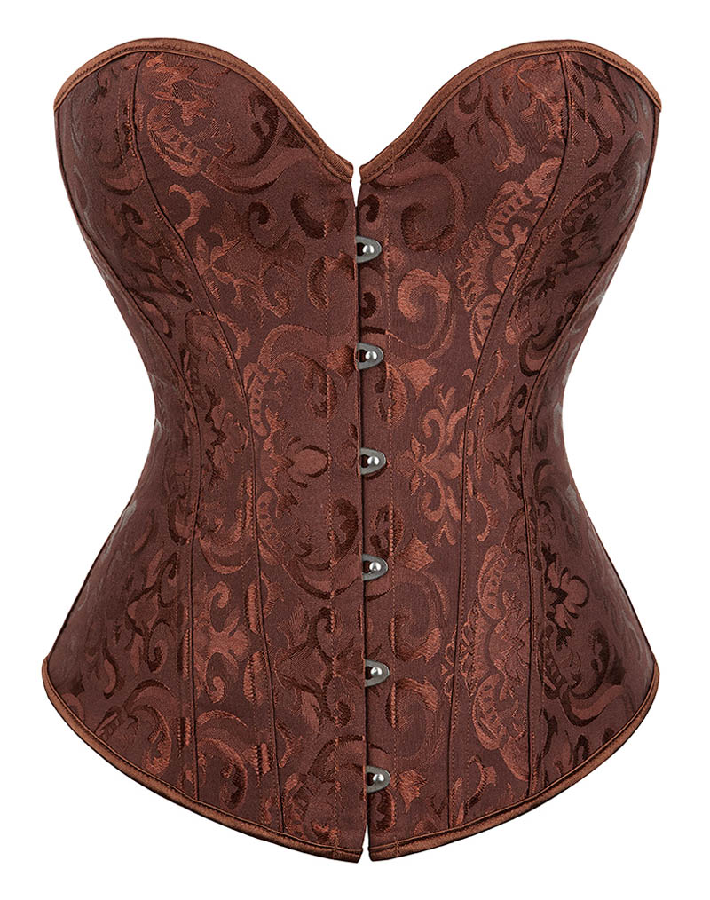 Floral Tapestry Corset Brown