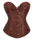 Floral Tapestry Corset Brown