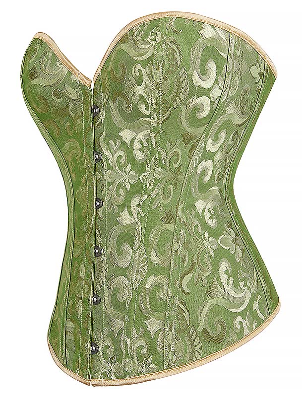 Floral Tapestry Corset Green