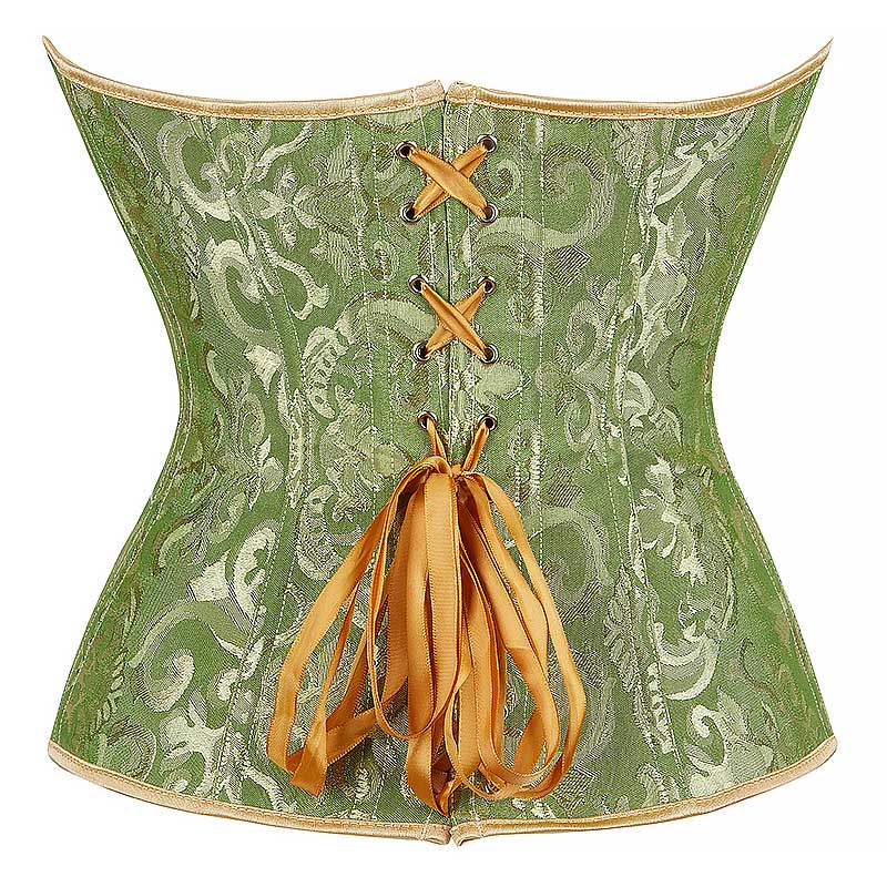 Floral Tapestry Corset Green