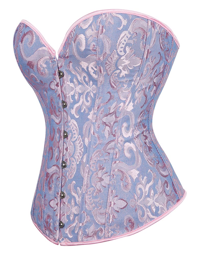 Floral Tapestry Corset Blue