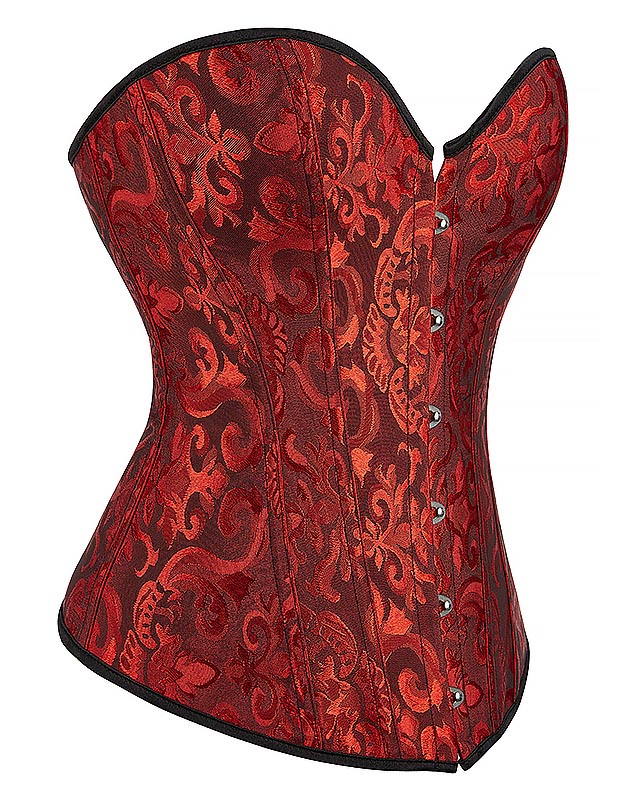 Floral Tapestry Corset Red