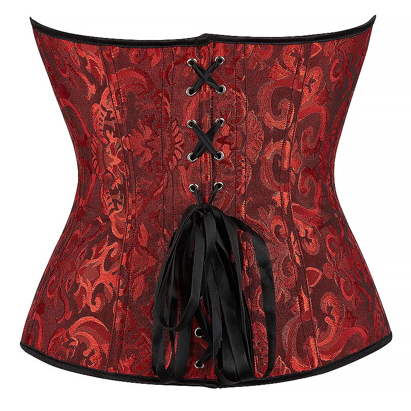 Floral Tapestry Corset Red