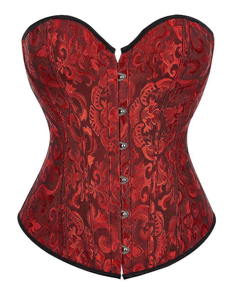 Floral Tapestry Corset Red
