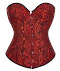 Floral Tapestry Corset Red