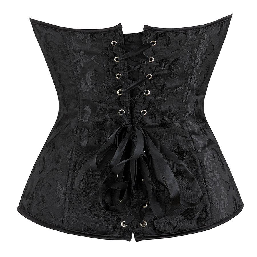 Floral Tapestry Corset Black