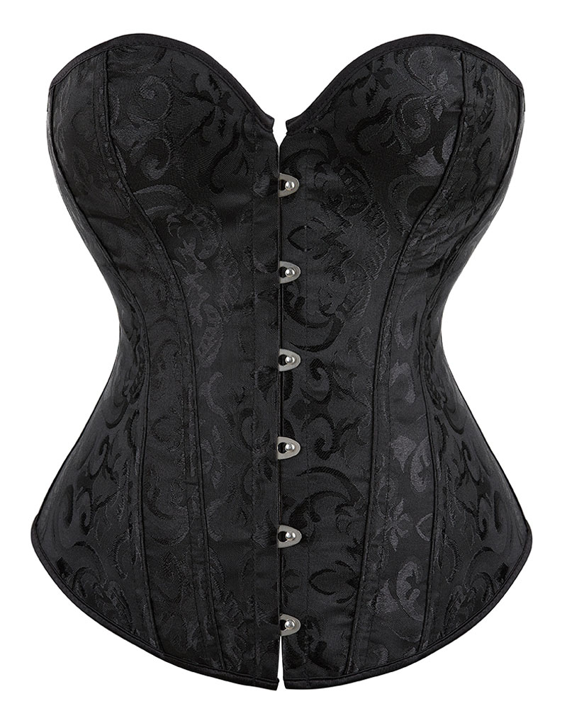 Floral Tapestry Corset Black