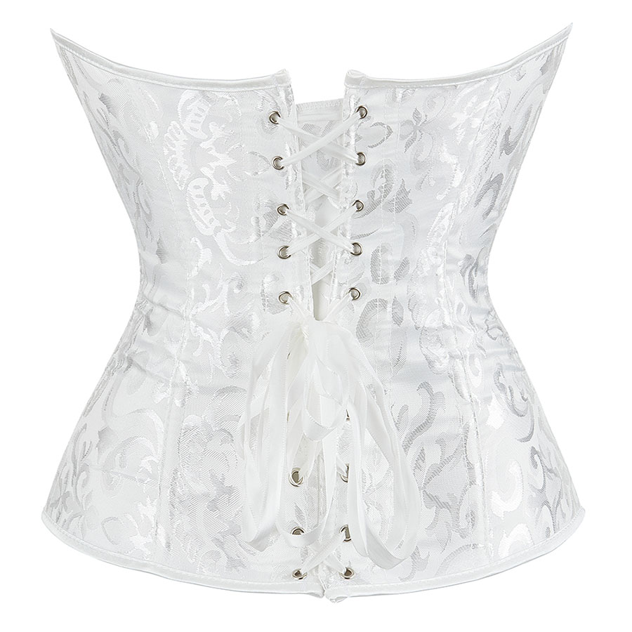 Floral Tapestry Corset White