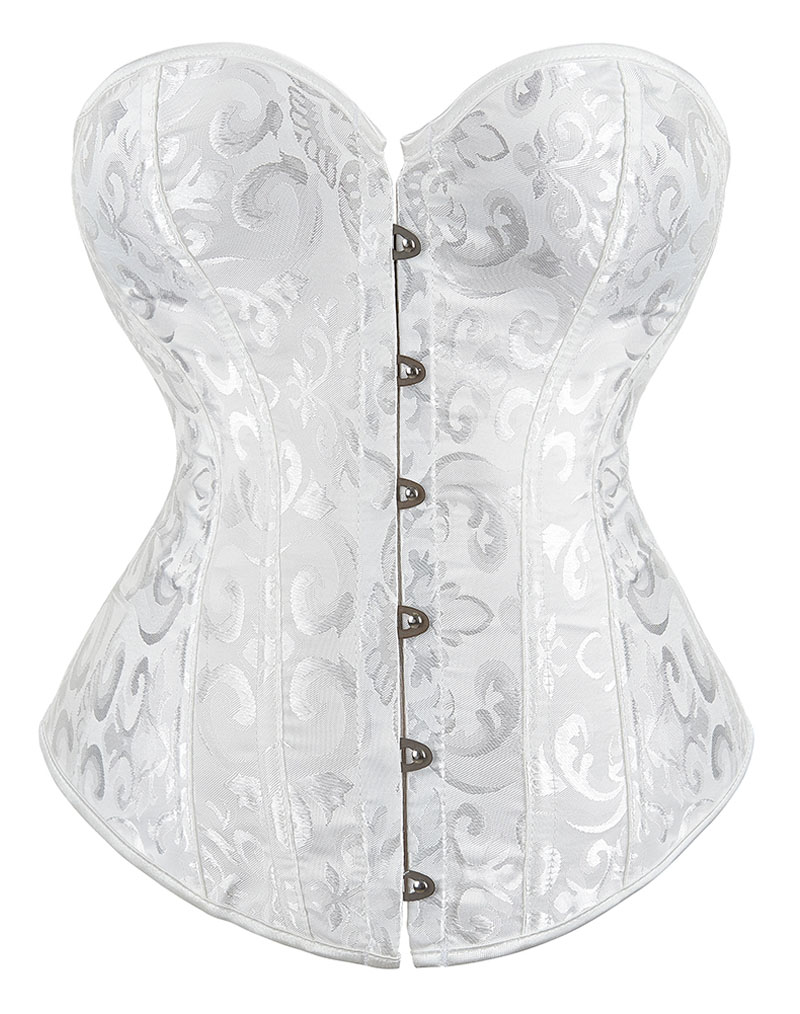 Floral Tapestry Corset White