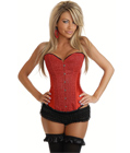 Sequin Burlesque Corset Red