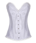 Diamond Embellish Corset White