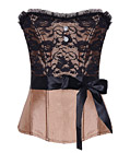 Mocha Lace Strapless Corset Coffee